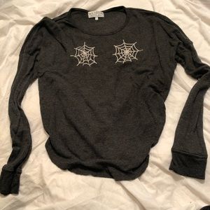 Wild fox spiderweb boob shirt